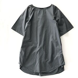 COS Pleated Back Oversized A-Line Swing Dress in Grey Size 6